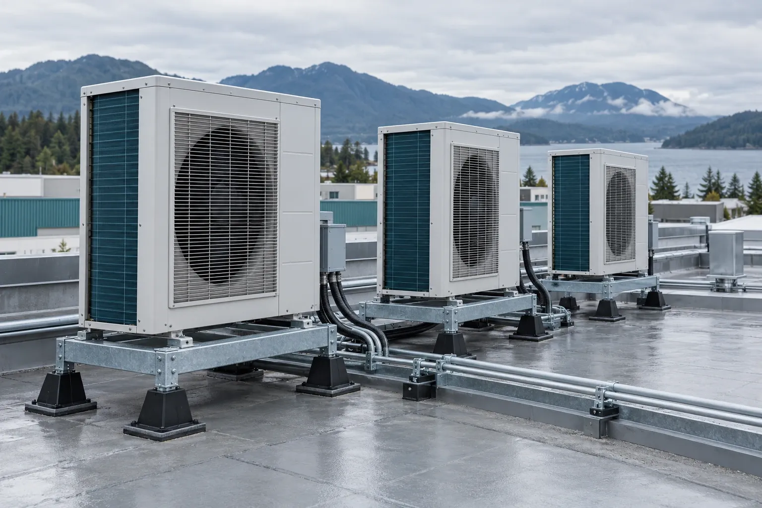 Rooftop heat pump units